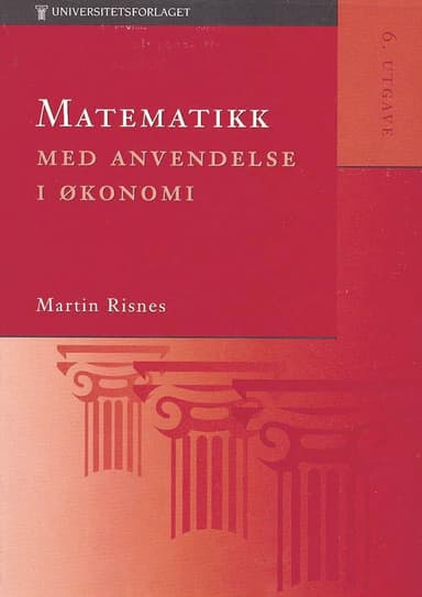 Matematikk med anvendelse i økonomi