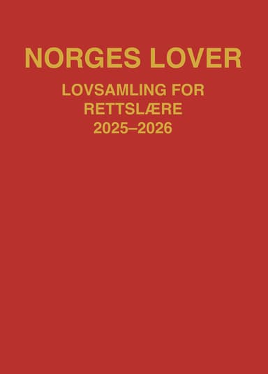 Norges lover : lovsamling for rettslære 2025-2026